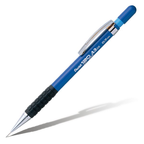 Карандаш механический 0,7мм HB, пластик. корп., синий, ластик "120 A3" A317-C Pentel