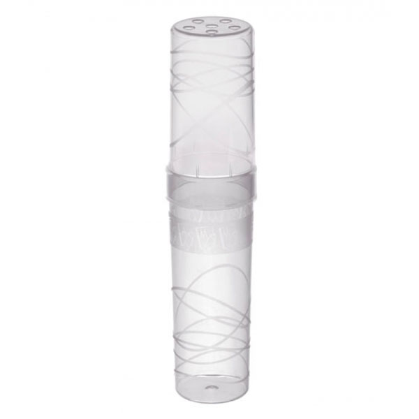 Пенал-тубус пластик 1 отд., 19,5*4,5*4,5см "Cristal" без напол., прозрач. ПН55 Стамм
