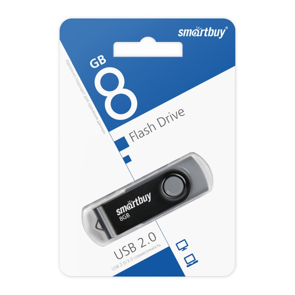 Память Flash Drive 8Gb USB 2.0  Silicon Power Ultima U03 белый SP008GBUF2U03V1W