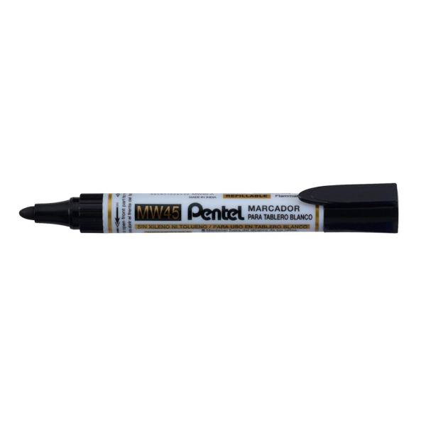 Маркер для доски 2мм, пулевид., черный, пластик. корп. MW45AA-3 Pentel
