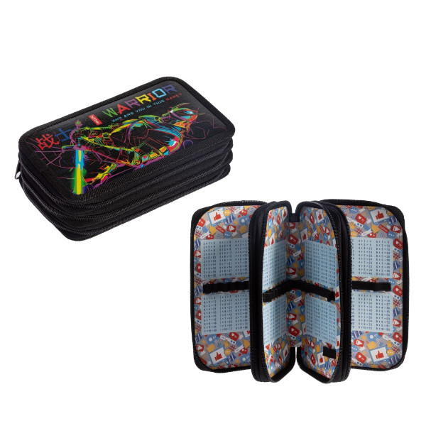 Пенал Lamark "Мой милый котик" 3 отд., без напол., 20,5*12,5*5,5см, на молнии PB0063-12