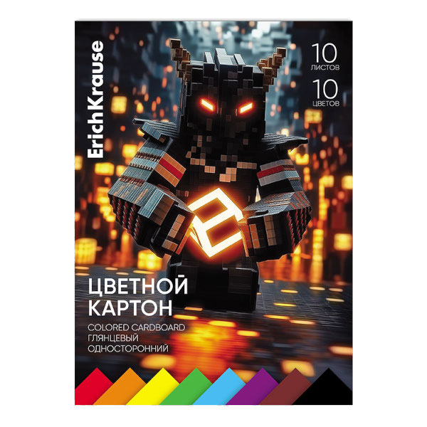 Картон цветной тонированный в массе двустор., А4 20л/20цв "Hobby Creative" 8114530 deVENTE