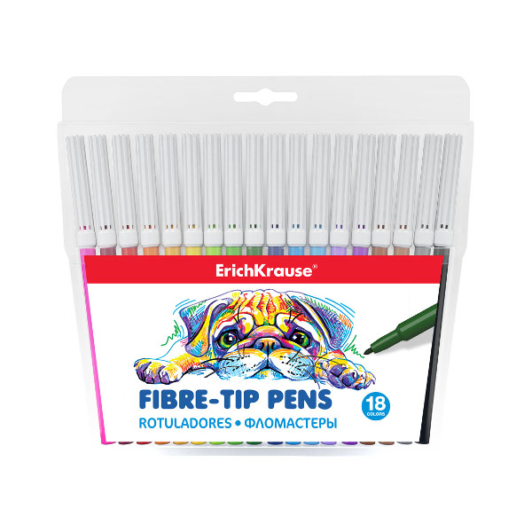 Фломастеры-кисти Carioca "Super-brush" 20цв, смыв., карт.уп. 42968