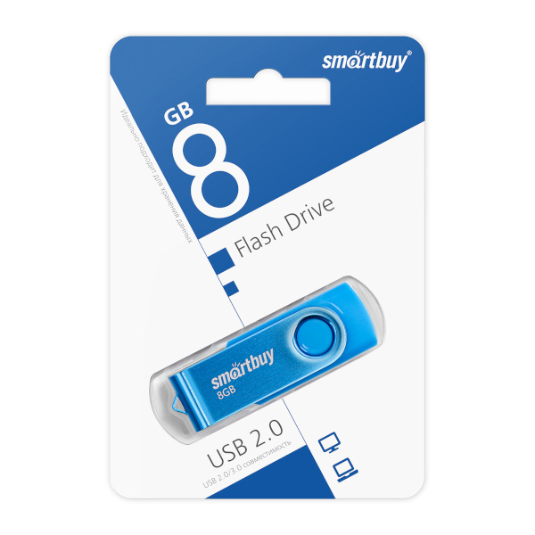 Память Flash Drive 8Gb USB 2.0  Silicon Power Ultima U03 белый SP008GBUF2U03V1W