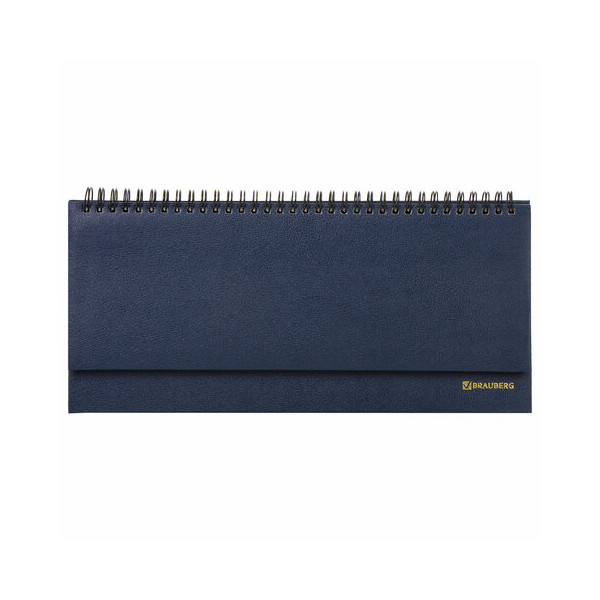 Планинг не дат Brauberg "Select" 305*140мм, 60л., балакрон, т.-синий 123798