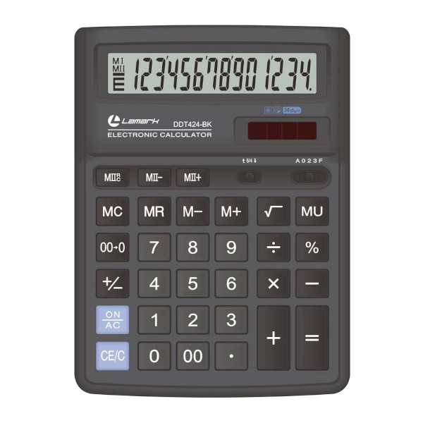 Калькулятор LAMARK DDT436-BK (черный) настольный, 16р