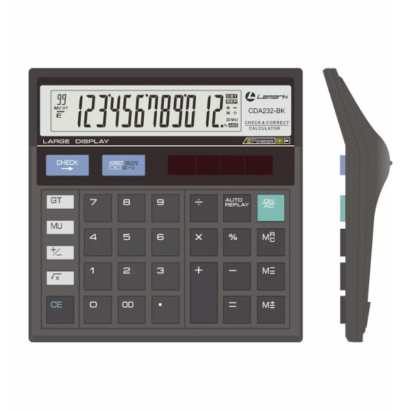 Калькулятор LAMARK DDT436-BK (черный) настольный, 16р