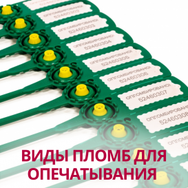 Виды пломб для опечатывания 