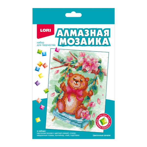 Алмазная мозаика MAZARI ТМ 20*30см "Ушастик" частич. выкладка, картон, ассорти M-20533