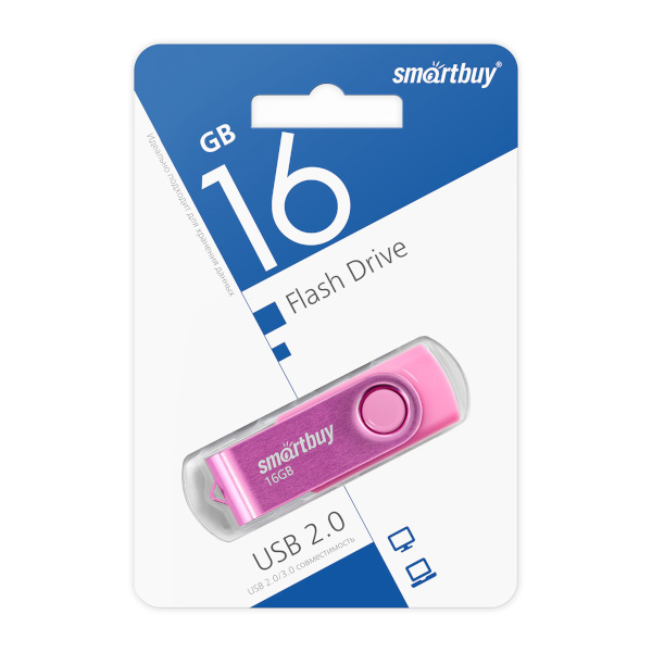 Память Flash Drive 16GB USB 2.0 Smartbuy MC5 Kitty розовый SB016GBMC5