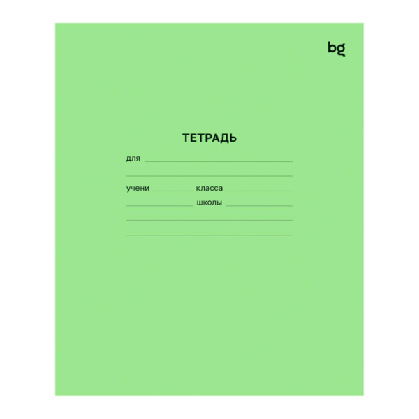 Тетрадь 12л А5 клетка "Зеленая" бумага, зеленый Т5ск12 57422 BG
