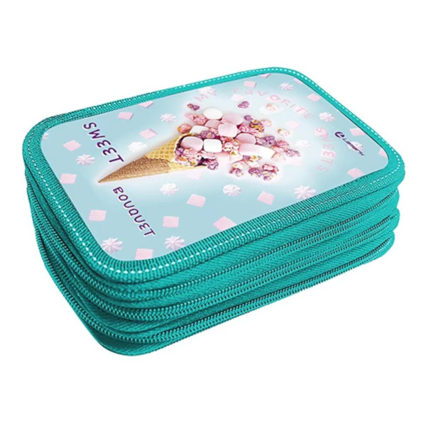 Пенал Lamark "Мой милый котик" 3 отд., без напол., 20,5*12,5*5,5см, на молнии PB0063-12