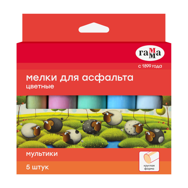 Мел цветной 10цв/100шт школьный, круглый, карт.уп. 272769 Brauberg