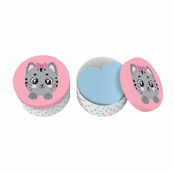 Блок для записей deVENTE "100% Cute. Cat" 70*70мм, 700л, 75г/м2, фигурн., подарочн. коробка 2013000