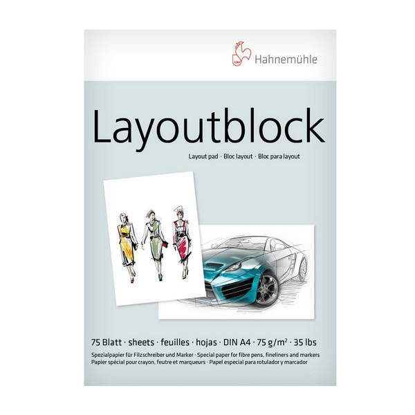Альбом для комиксов и иллюстраций А4 75л, 75г/м2, склейка "Layout" 10625040 Hahnemuhle