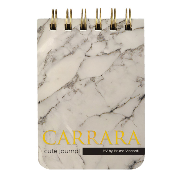 Блокнот А7 100л "Carrara" линейка, гребень, тв.обл., картон, рисунок 3-100-009/11 Bruno Visconti
