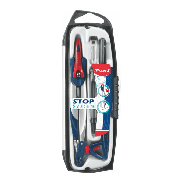 Готовальня Brauberg "Student Oxford" 2 предм., метал. циркуль 140мм, пласт. футляр, синий 210323