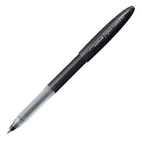 Ручка гелевая 0,7мм, черный, черн. корп. "Signo" UM-170 UNI